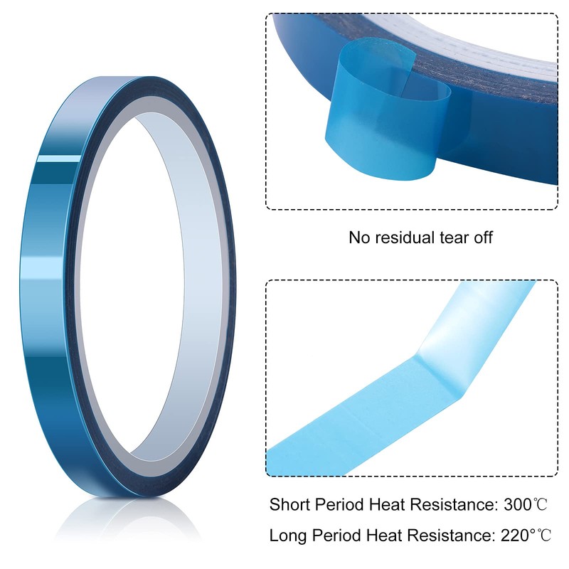 Outus 6 Rolls 10mm High Temperature Tape Heat Vinyl Press