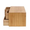 Bamboo Desk Organizer,Countertop Storage Cabinet with 3 Drawers Mini Tabletop