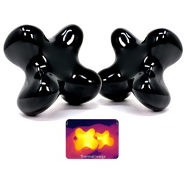 Sublime (Midnight)(Set of 2) Synergy Stone - Contoured Hot Stone Massage Tools - Deep Heat for Muscle Tension Relief - Relaxing and Therapeutic - Ultra-Smooth for on Skin with Oil or Over clothesÂ
