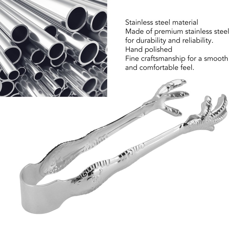 Claw Style Ice Tong Stainless Steel Hand Polished Eagle Claw