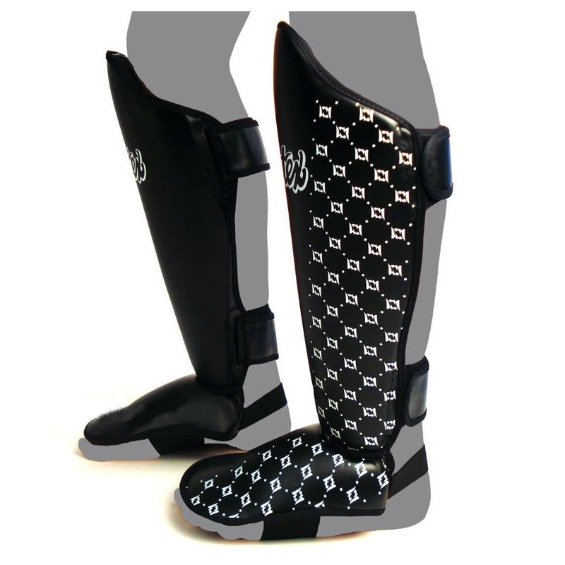 Fairtex Muay Thai Shin Guards - Black Large