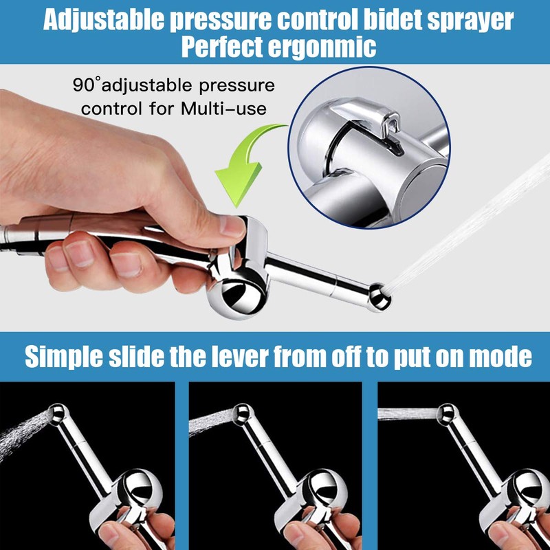 Hand Held Bidet sprayer for Toilet Showerhead Cleaning Kit Bathroom