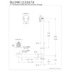 Kingston Brass DLL3168 Bath Tub Drain and Overflow, Brushed Nickel