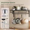 CHOEZON Hanging Pot Rack, Wall-Mounted Pot Rack, Kitchen Cookware Organizer,