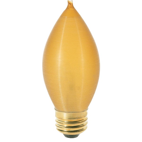 Satco S3416 120V Medium Base 40-Watt C11 Light Bulb, Amber Spun