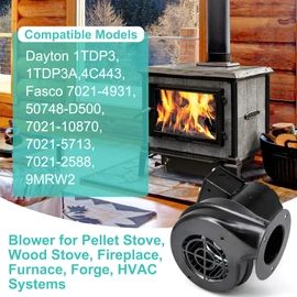 Hipoilk Draft Inducer Blower Motor Replacement for Dayton 1TDP3, 1TDP3A, 4C443, Fasco 50748-D500, 7021-5713, 9MRW2, Wood Stove Fan & Furnace Parts