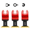 Litorange Oscillating Tool Titanium Blades, Universal Quick Release Multitool Blades