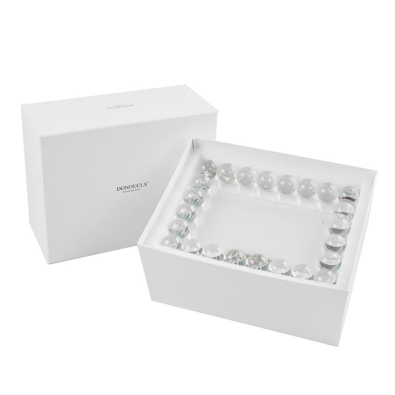DONOUCLS Crystal 5x7Inch Picture Frame, Wedding Frame Tabletop Display, Display