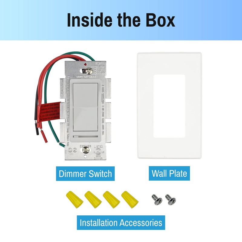 CLEANLIFE Single Pole LED Dimmer Switch - Modern, Low Profile