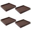 Non-Slip Furniture Pads, 4" x 4", Brown, 4 Pack