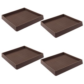 Non-Slip Furniture Pads, 4" x 4", Brown, 4 Pack