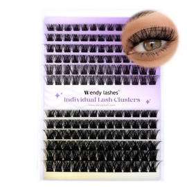 Cluster Lashes Extensions Individual Lashes D Curl Fluffy Lash Clusters Soft DIY Eyelash Extensions Matte Black Mixed False Eyelashes（Fashion/Warm-0.07D,12-16mm Mixed）