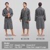 FashGudim Men's Cotton Lightweight Thin Short Dressing Gown Checked Summer