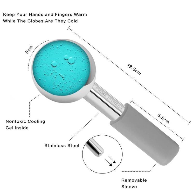 Ice Globes for Facials | Unbreakable Steel Cooling Roller |