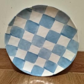 ZAINCA Melamine Dinner Plates, Round Plates,Shatter Resistant, 10.25 inch, set of 6 Blue