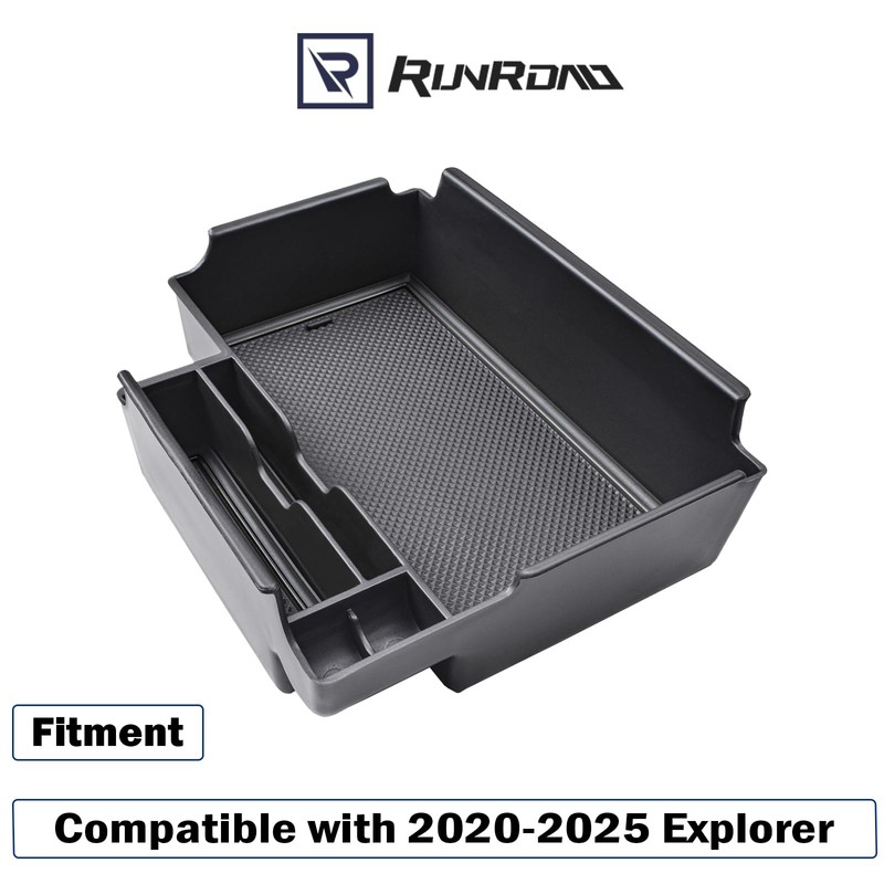 RUNROAD Upgrade Center Console Organizer Tray Compatible with Ford Explorer
