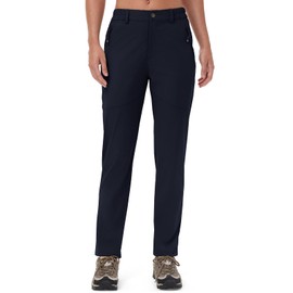 Rdruko Women's Hiking Pants Lightweight Quick Dry Water Resistant Outdoor Travel Work Pants,Navy, L