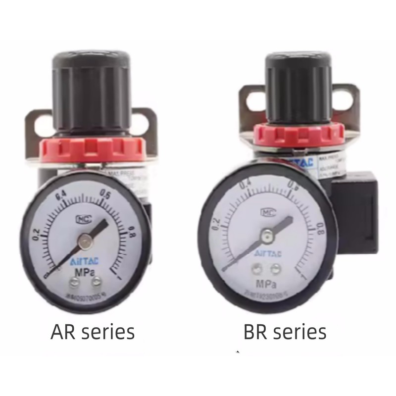 Air Compressor Pressure Regulator Airtac BR3000 3/8'' NPT with Bracket