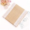 LABRIMP Lace Jute Table Cover Wedding Decor Party Tablecloth for