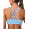 Omwilddo Women's Strappy Sports Bras Light Compression Crop Criss Cross