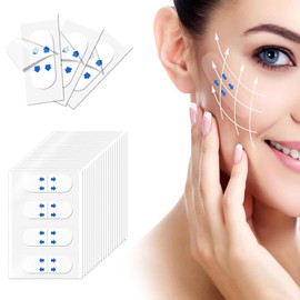 BIEMDDERK Face Lift Tape，60PCS Neck Tape Lifting Invisible Instant Face Tape for Wrinkles Overnight Sagging Skin Double Chin