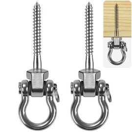 BeneLabel 2 Packs Heavy Duty Swing Hangers Stainless Steel Swing Bolts Hook for Swingset Hardware Bolts for Wood Beams for Swingset, Hanging Chair, Hammock Chair, Porch Swing 1500 LBS Capacity
