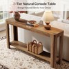 Tribesigns 63 Inch Entryway Console Table, 2-Tier Farmhouse Narrow Sofa