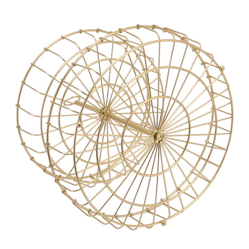 2 Tier Fruit Basket Iron Round Golden Nordic Household Snack