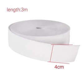 Flat Elastic Band,Elastic Corded Flat Cord Thin Elastic Dressmaking Waistband Headbands for Sewing Clothing, Knitting, DIY Projects, Skirt & Trouser Waistband(3 Metres,Thickness 1mm*4cm)