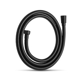 OFFO Shower Hose 2m,Stainless Steel Replacement High Pressure Shower Pipe Anti-Kink Shower Hose for Bath Taps Matte Black
