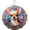 Chihuahua Stained Glass Wind Spinner | Windspinner | Dog Lover