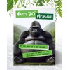 Funny Grandad 70th Birthday Card - Grumpy Gorilla Design for