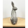 Alfie Francis 35cm Tall Large Silver Hare Ornament Sculpture Statue