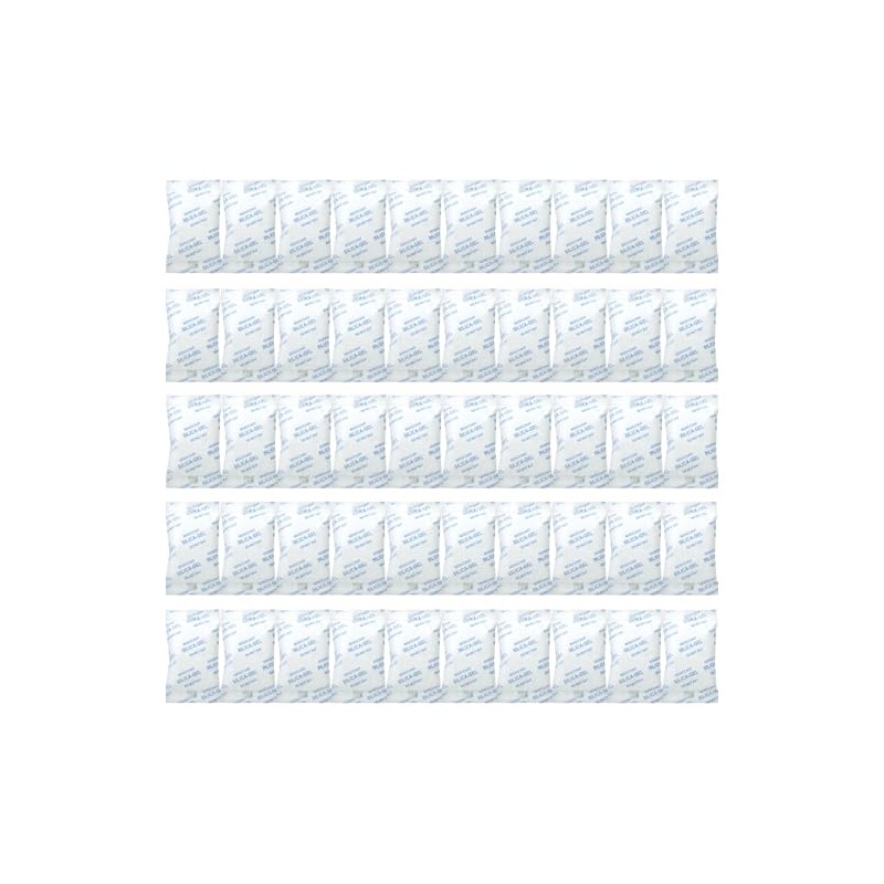Desicco 5.0 Gram [50 Packets] Silica Gel Packets Desiccant Packs