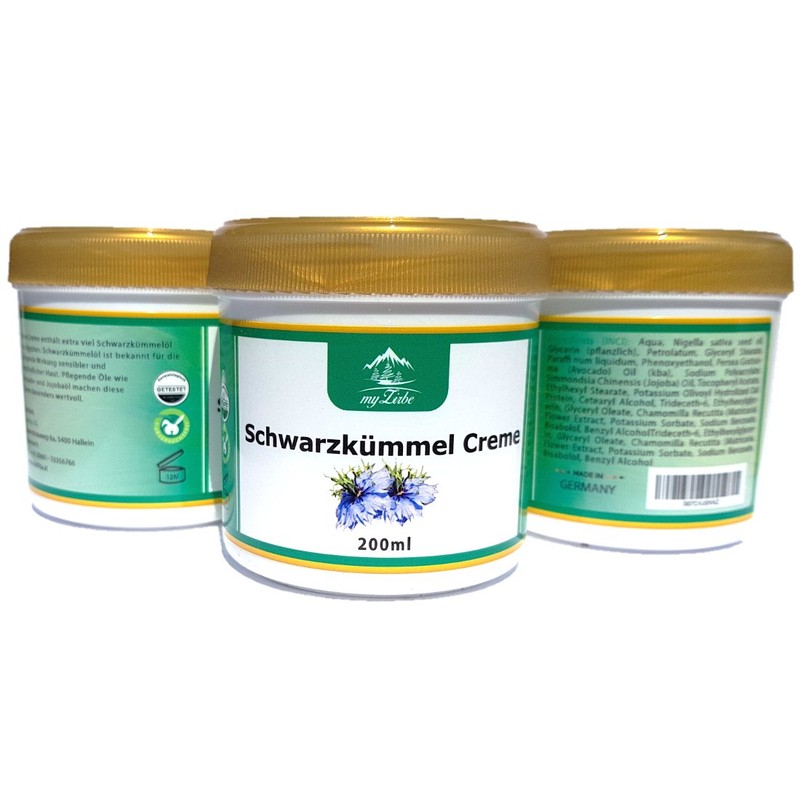 Black Cumin Cream 200 ml Soothing Effect for Neurodermatitis, Acne