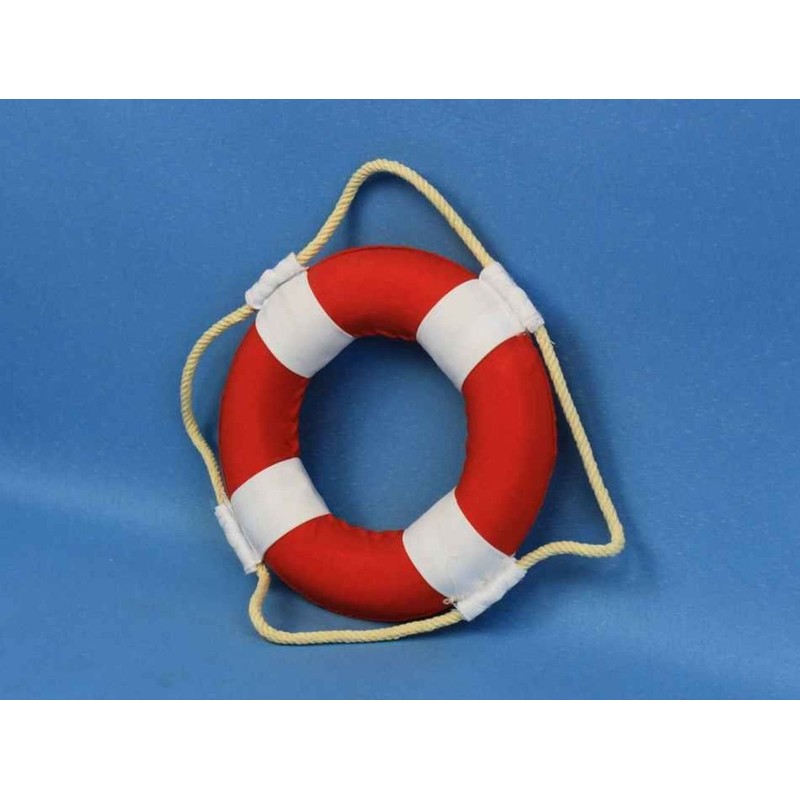 Hampton Nautical Vibrant with White Bands Life Ring Decoration, 6",