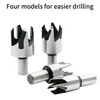 HLJMRD 15Pcs Countersink Drill Bit Set, Wood Plug Cutter Set,