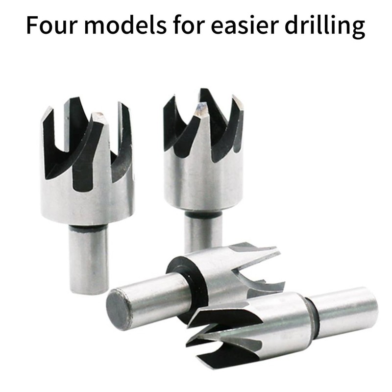HLJMRD 15Pcs Countersink Drill Bit Set, Wood Plug Cutter Set,