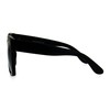 Womens Boyfriend Style Oversize Horned Rim Thick Plastic Sunglasses Matte