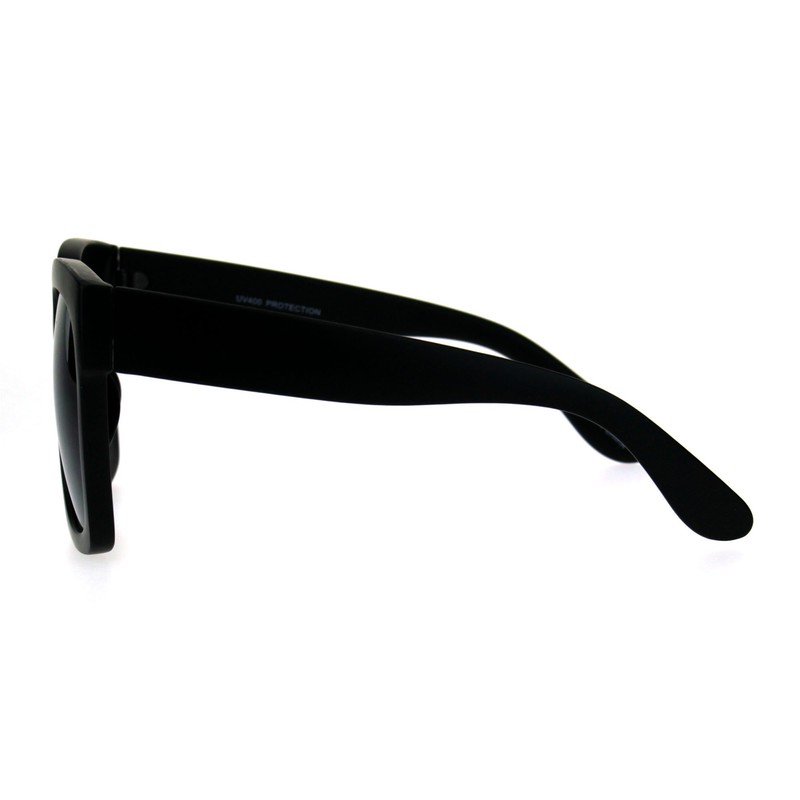 Womens Boyfriend Style Oversize Horned Rim Thick Plastic Sunglasses Matte