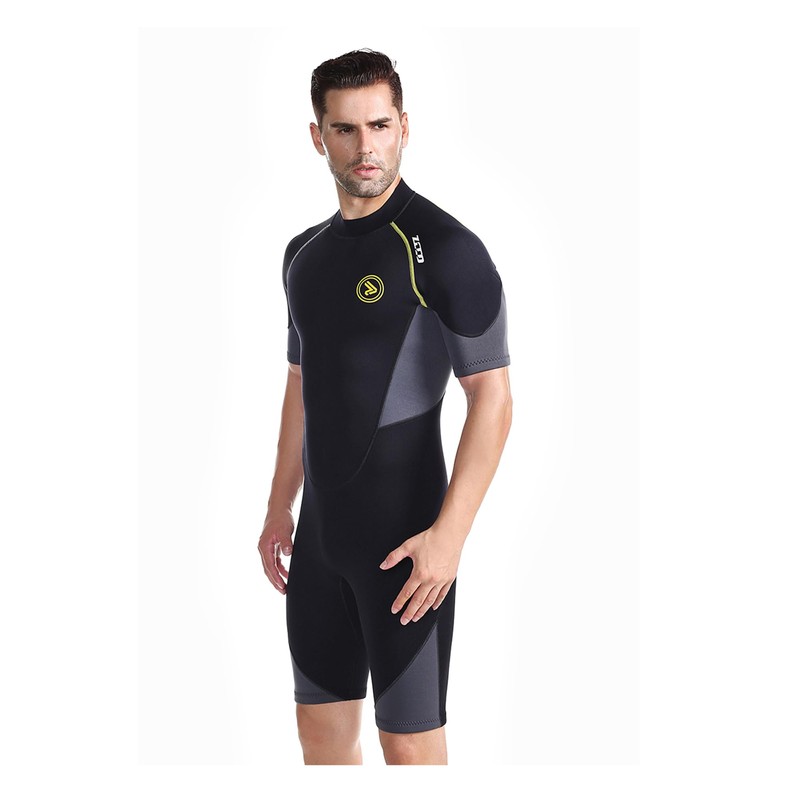 Men's Wetsuits 1.5/3mm Premium Neoprene Back Zip Shorty Dive Skin