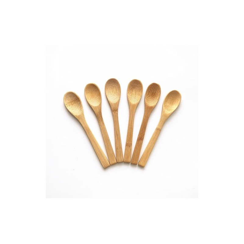 6-Piece Bamboo Utensils Bamboo Oval Spoon