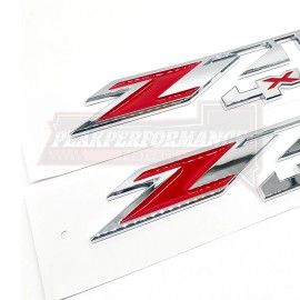 Unbranded Set Of 2 for Silverado Sierra Tahoe Z71 4x4 Emblem Badges Chrome Red