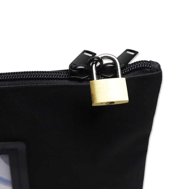 effektivo Bank Bag with Zip Lockable & Sealable with Window