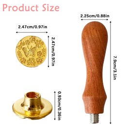 10pcs Wax Seal Stamp Set, Sealing Wax Stamp Floral Plant Stamp Head and Smooth Wooden Handle for Envelopes Wedding Invitations Cards Greeting Cards and Journal Gifts (10 Types Stamp)