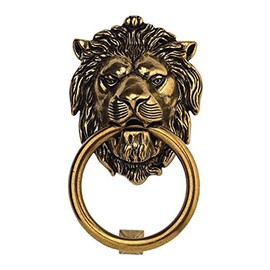 Forge Hardware Studio Brass Lionhead Door Knocker - Brass Home Decor Gift