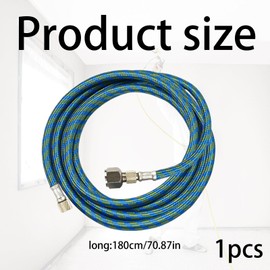 1.8m 6 Foot Airbrush Hose Blue Nylon Braided Airbrush Hose Adapter 1/8" Male to 1/4" Female for Most Airbrush Kit Practical Airbrush Accessories Compressor Fittings