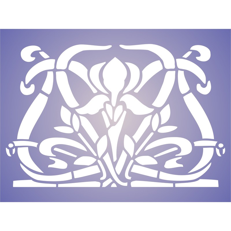 Iris Stencil - 25.5 x 16.5 cm (M) - Reusable