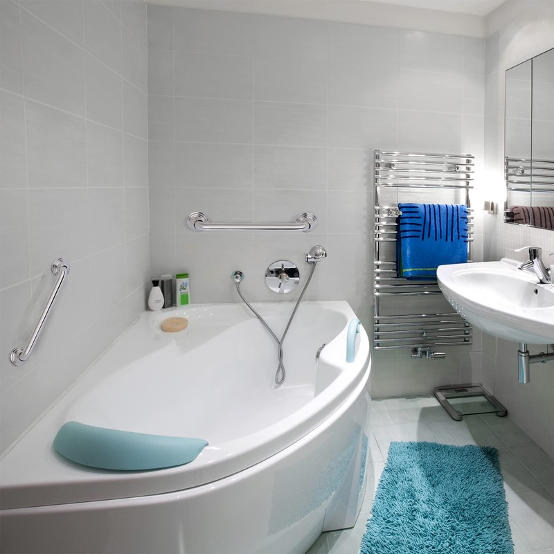 Decorative Shower Grab Bar - 16" Bathroom Grab Bars for