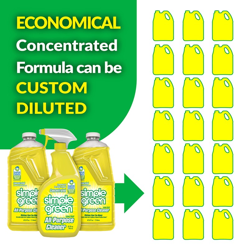 Simple Green 14010 Lemon Scent All-Purpose Cleaner, 1 Gallon Bottle
